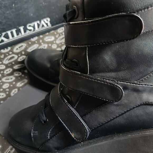 US11👽Killstar High Top Goth Sneakers - She's Out There -  Booties - Halloween - Picture 10 of 12